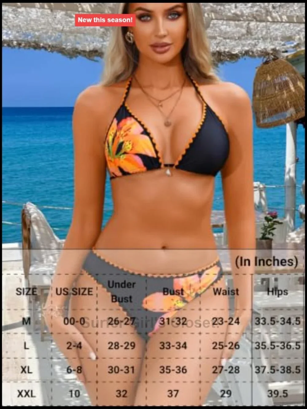 Sexy Halter Triangle Bikini Set with Charm, Cheeky Bottom, Stretchy Polyester